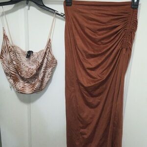 Windsor Terracotta Ruched Skirt